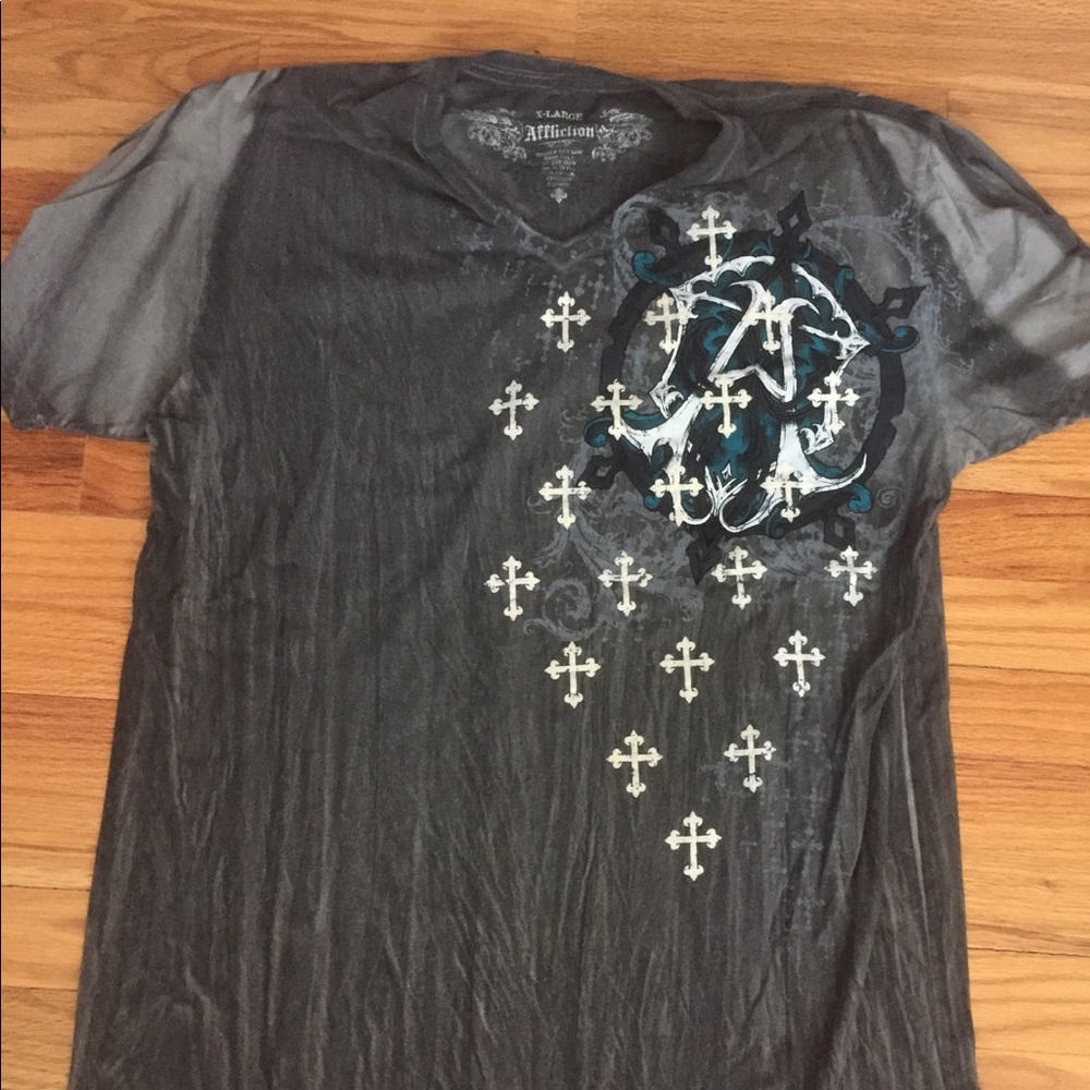 Affliction V-neck tee